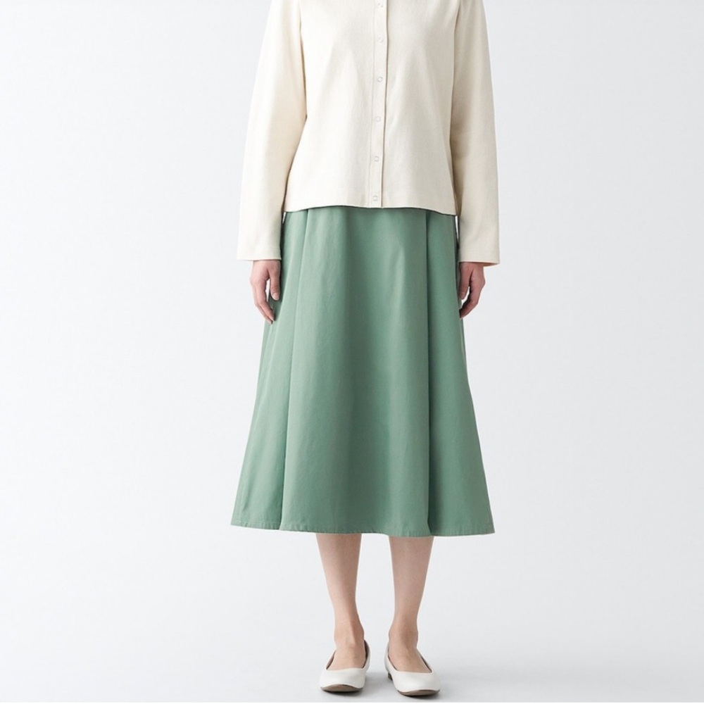 Muji women high waisted twill skirt